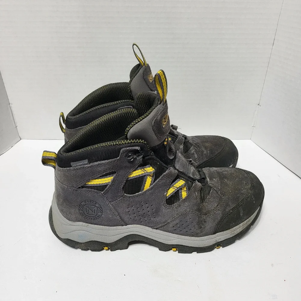Noble Outfitters Mens All-Around Waterproof Hiking Boots Gray Yellow 9.5 R*